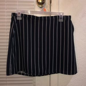 Navy striped skirt
